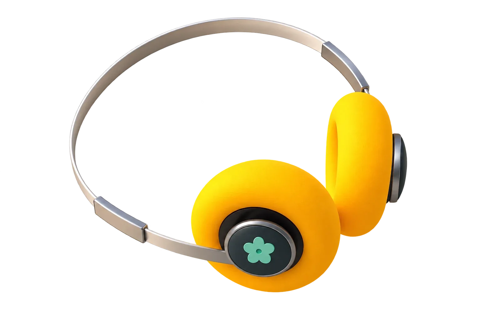 Yellow headphones