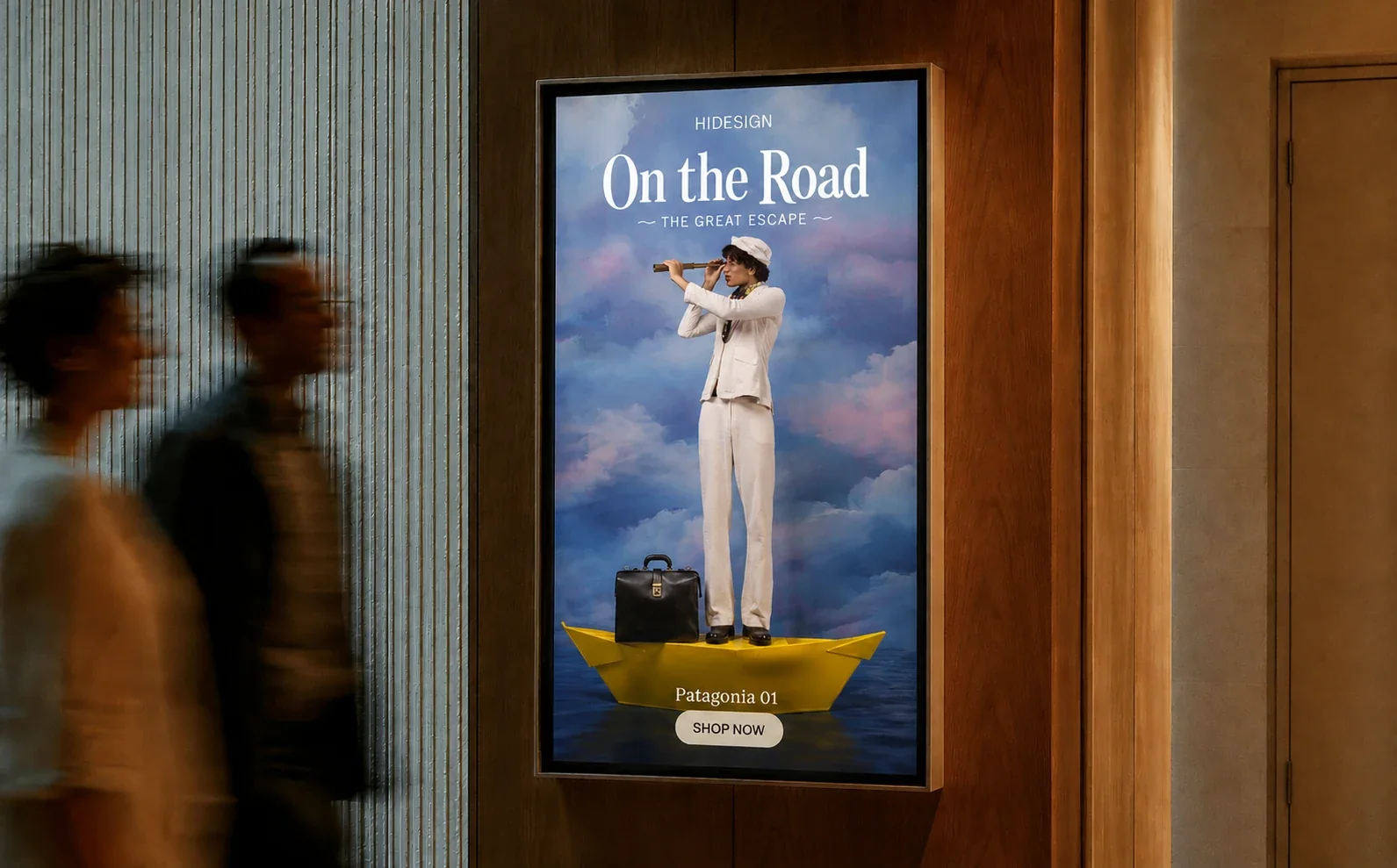 Hidesign On the Road 2026 campaign displayed in a hotel setting