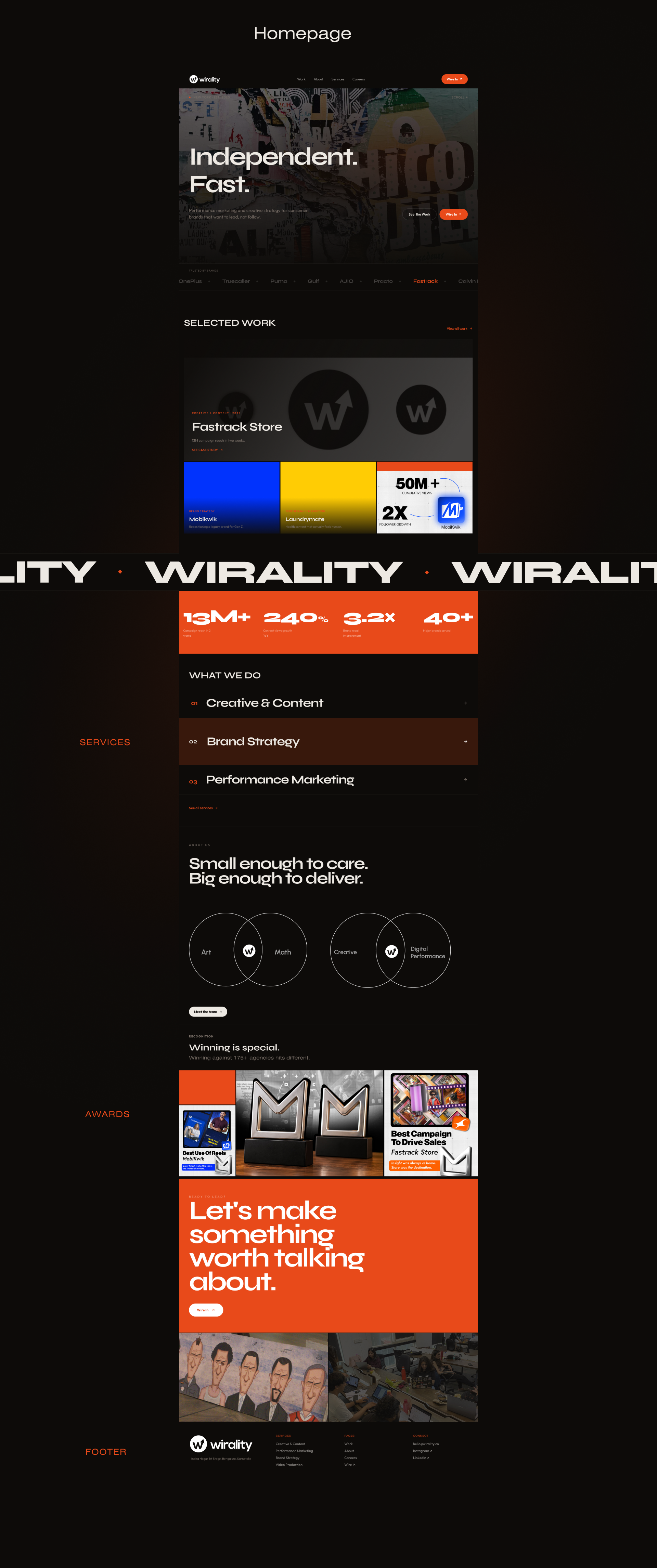 Wirality homepage final UI